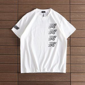 We11 Done With Four Rows Of Logo Letters Printed Short Sleeves